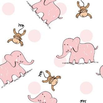 Afbeeldingen van Vector seamless pattern with cartoon animals