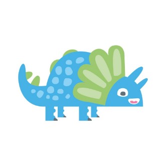 Bild på Cute funny colorful dinosaur Prehistoric animal character colorful vector Illustration