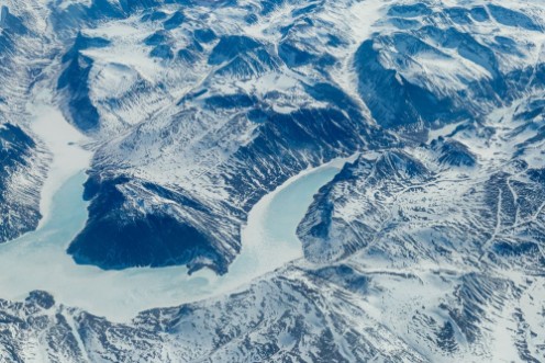 Bild på Aerial View of a Frozen Landscape