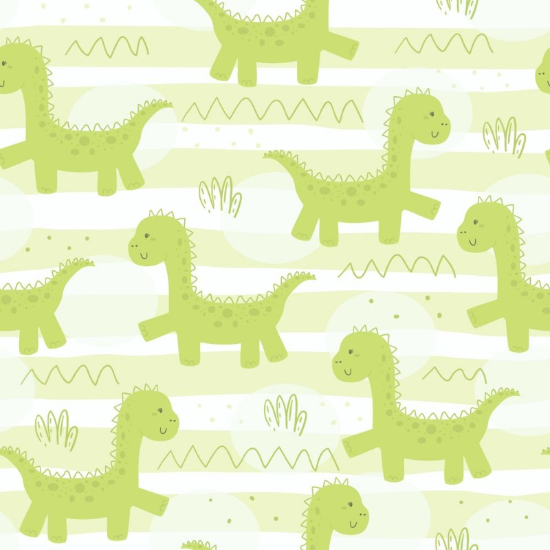 Afbeeldingen van Cute seamless pattern with funny dinosaurs vector illustration