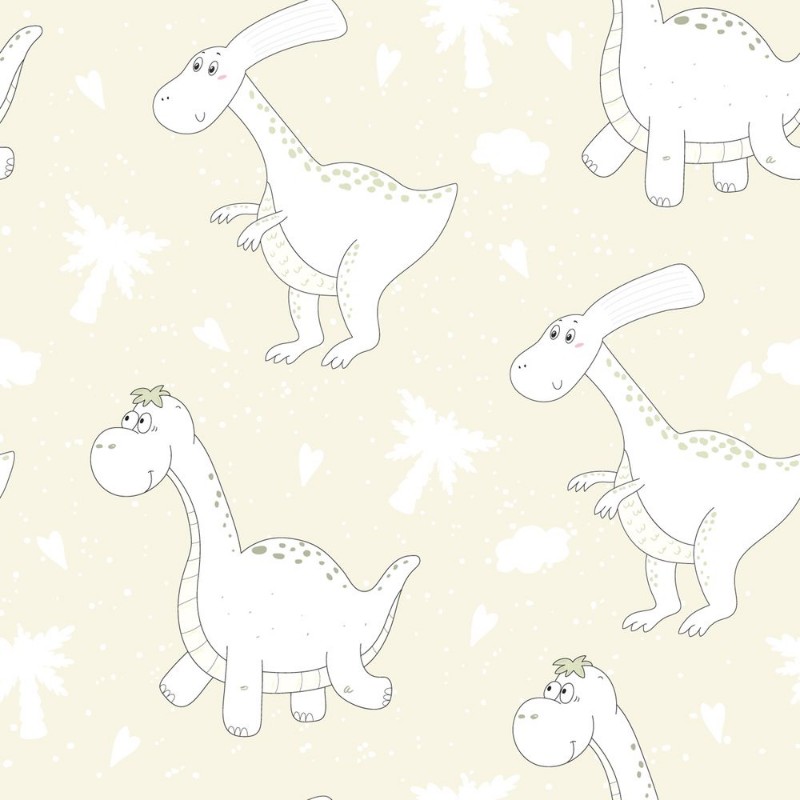 Picture of Cute seamless pattern with funny dinosaurs vector illustration