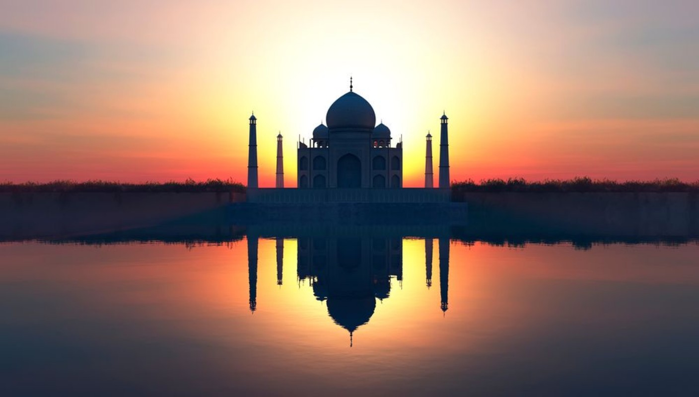 Picture of Illustration of an alternative view of taj mahal