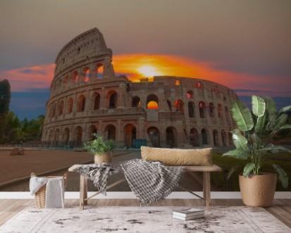 Afbeeldingen van Sunrise at Rome Colosseum Roma Coliseum Rome Italy