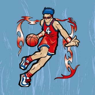 Picture of Running basketball player 