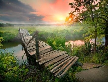 Picture of Old wooden bridge