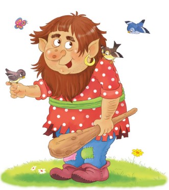 Picture of A cute troll Fairy tale Coloring book Coloring page Illustration for children 