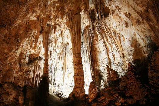 Picture of Stalagmites Columns and Draperies in Carlsbad Caverns