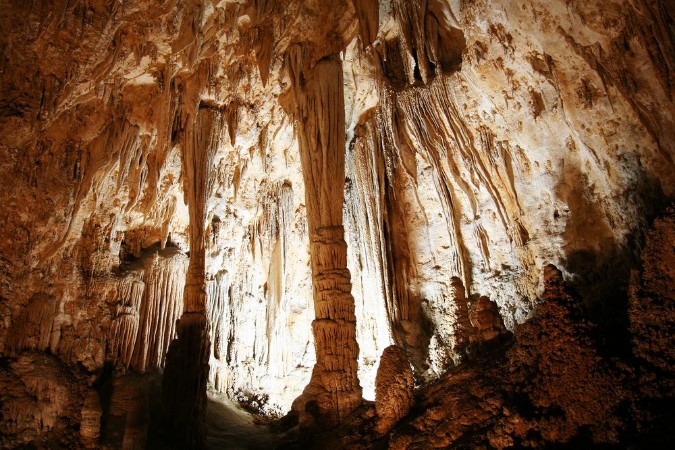 Picture of Stalagmites Columns and Draperies in Carlsbad Caverns