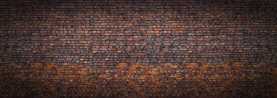 Bild på Grunge brick wall old brickwork panoramic view
