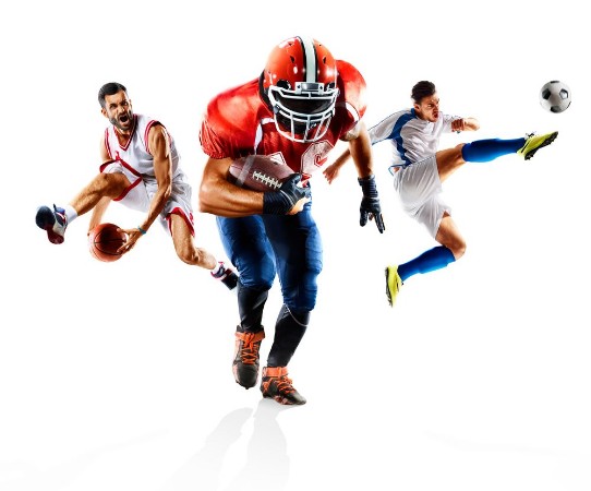 Picture of Multi sport collage soccer american football bascketball