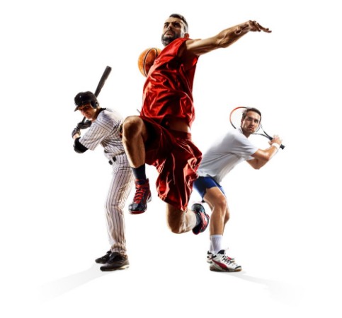 Bild på Multi sport collage baseball tennis bascketball