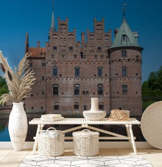 Afbeeldingen van Egeskov castle Denmark with moat