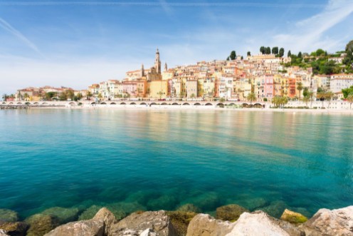 Picture of Colorful houses in Menton on french riviera