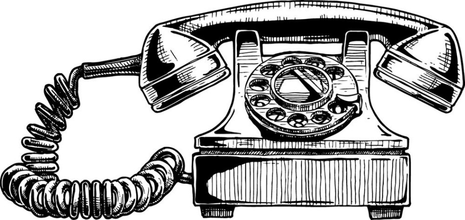 Afbeeldingen van Rotary dial telephone of 1940s