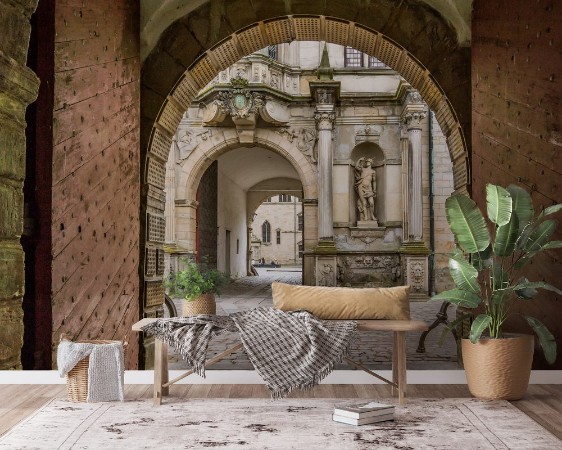 Image de Three Gateways into the yard of the Kronborg castle HDR-Photo