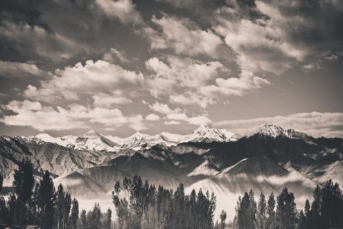 Image de Landscape of Leh Ladakh North of India black and white tone