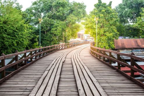 Bild på Wooden Bridge in Thailand
