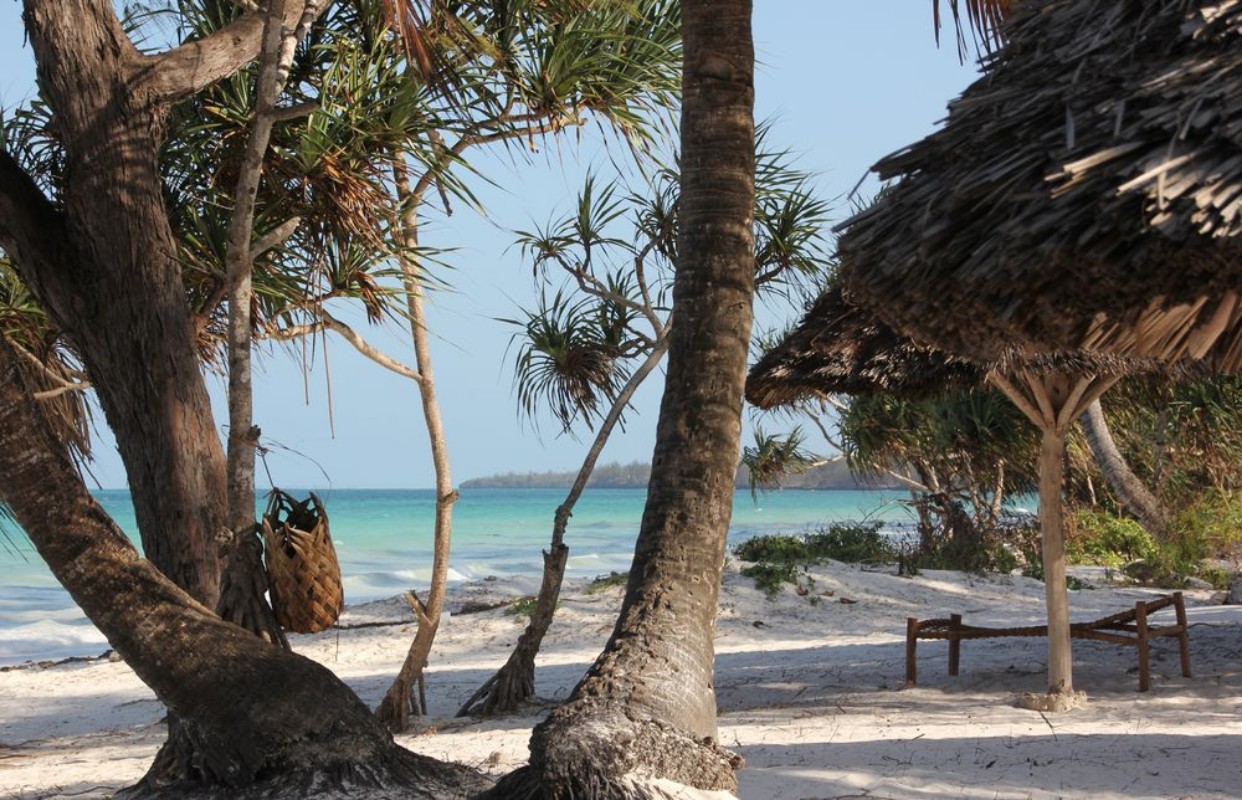 Bild på Sunlounger  Kiwengwa Beach Zanzibar Island Tanzania Indian Ocean Africa 