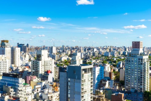 Picture of View of the skyline of Buenos Aires on a sunny day 