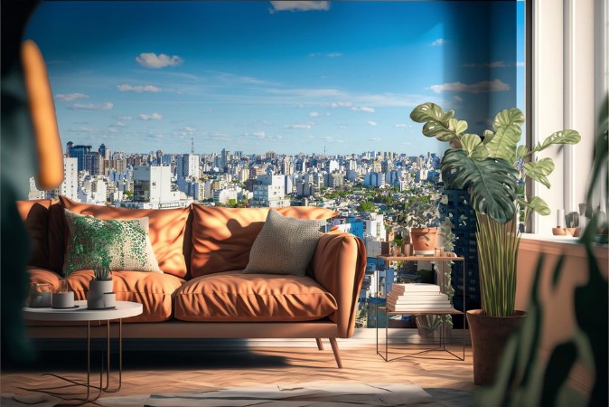 Picture of View of the skyline of Buenos Aires on a sunny day 