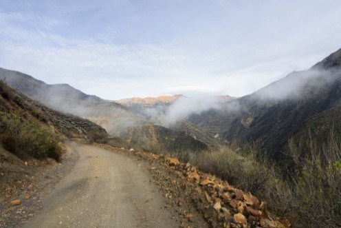 Picture of Road going up in the mountains Peruvian Andes South America