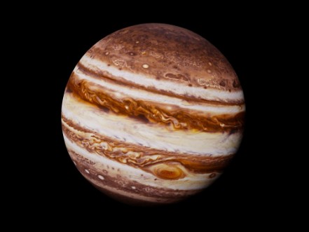Afbeeldingen van Planet Jupiter isolated on black background