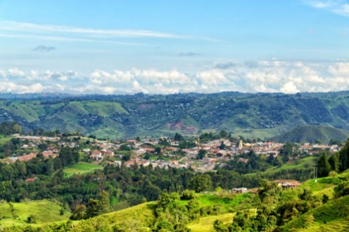 Bild på Morning View of Salento Colombia