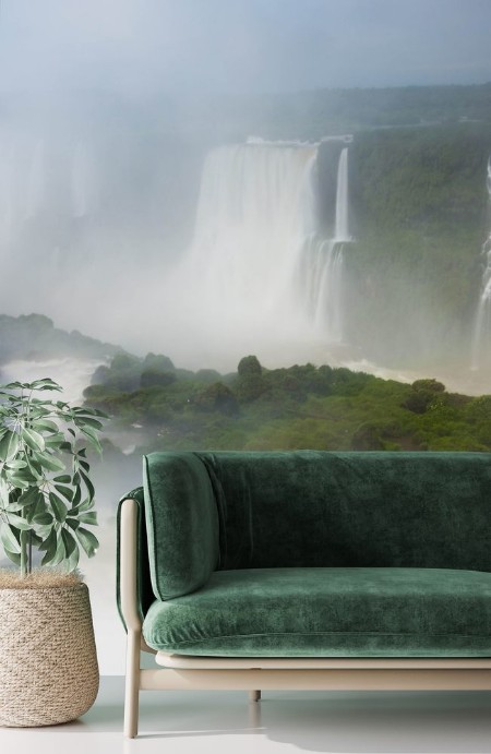 Afbeeldingen van Waterfall Cataratas del Iguazu on Iguazu River Brazil