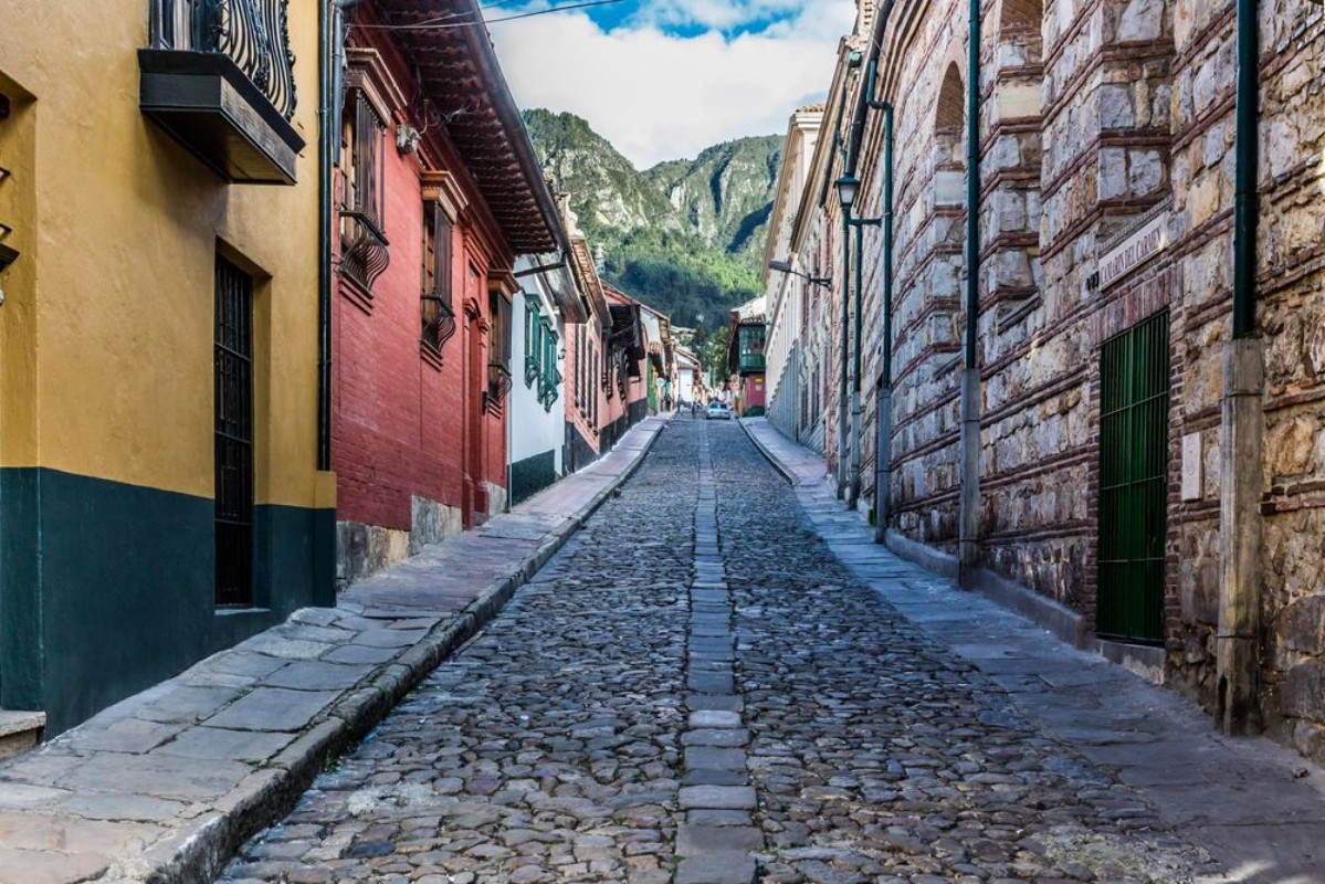Afbeeldingen van Colorful Streets  in La Candelaria aera Bogota capital city of Colombia South America