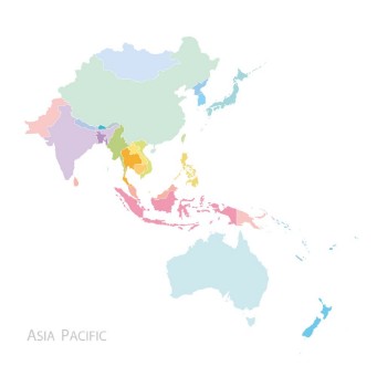 Afbeeldingen van Map of Asia Pacific