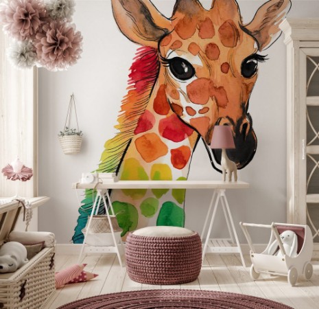 Afbeeldingen van Colorful giraffe