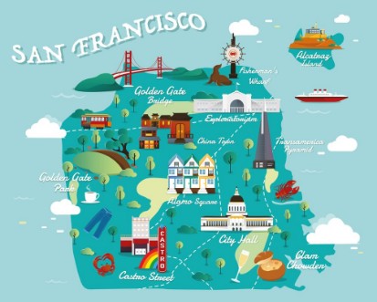 Bild på Map Of San Francisco