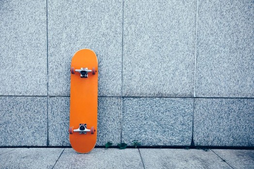 Picture of Orange skateboard