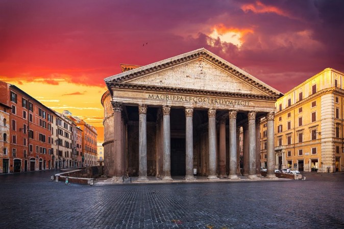 Afbeeldingen van view of Pantheon in the morning