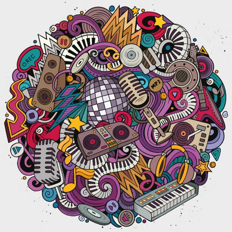 Immagine di Musical doodle banner II