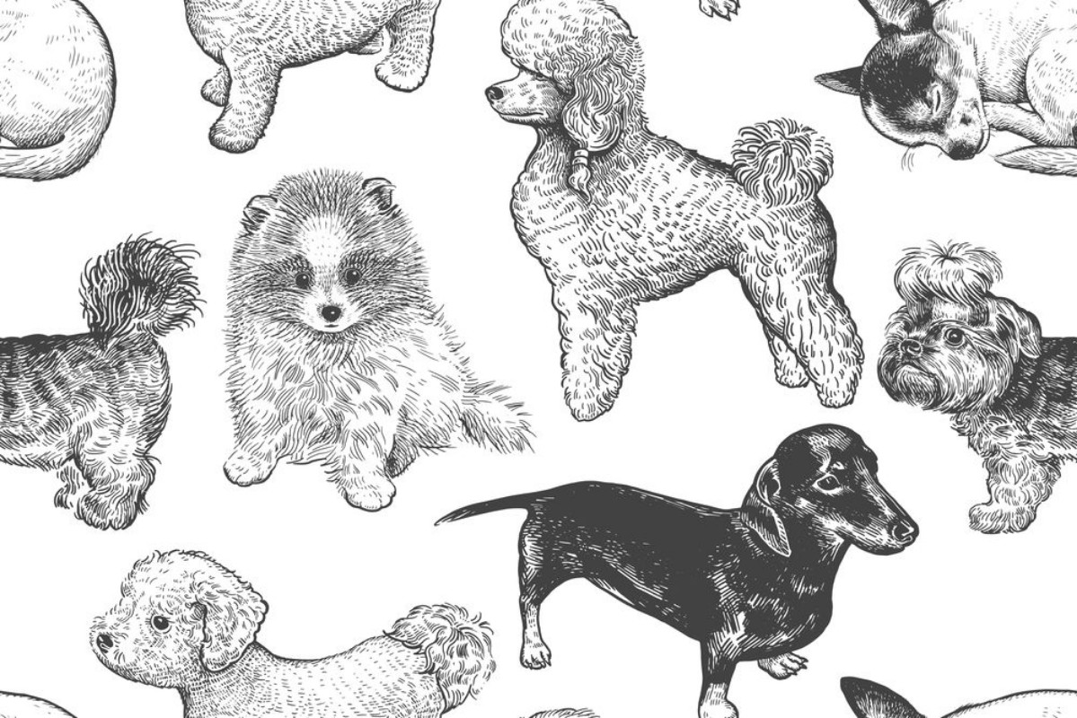 Afbeeldingen van Hand-made dog pattern