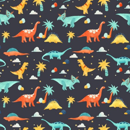 Watercolor Dinosaurs photowallpaper Scandiwall