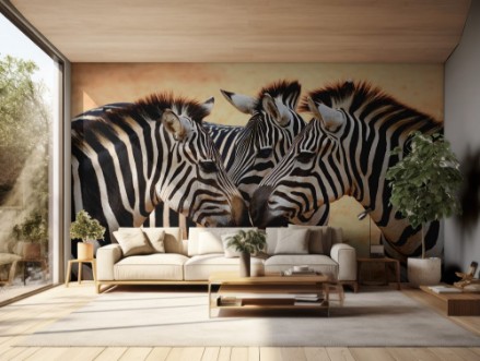 Afbeeldingen van Three Zebras