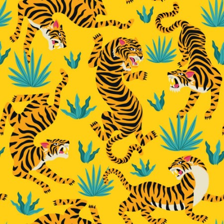 Picture of Tiger pattern yellow