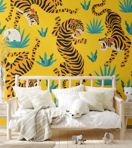 Afbeeldingen van Tiger pattern yellow