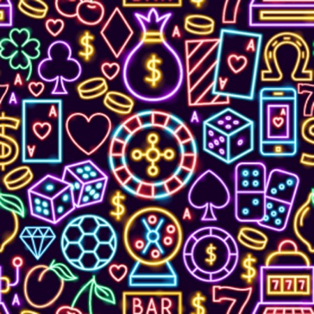Afbeeldingen van Neon Casino Pattern