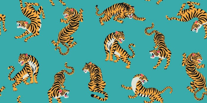 Bild på Tiger pattern blue