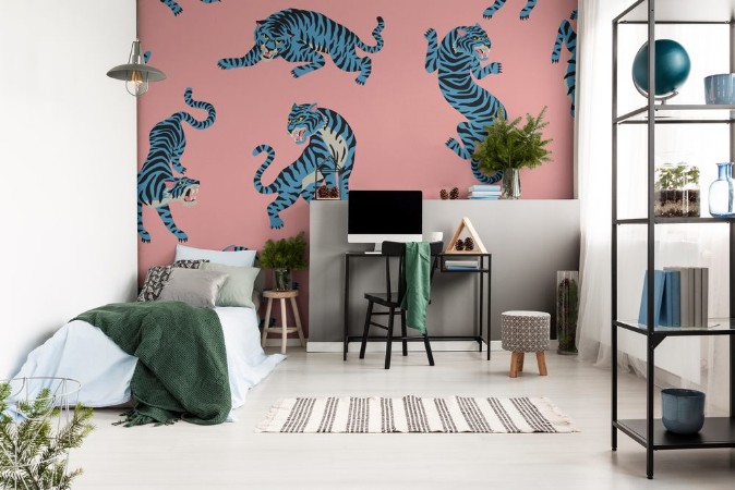Afbeeldingen van Tiger pattern pink