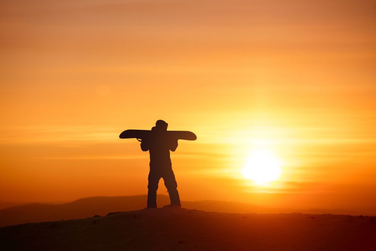 Bild på Snowboarder silhouette