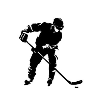 Hockey silhouette photowallpaper Scandiwall