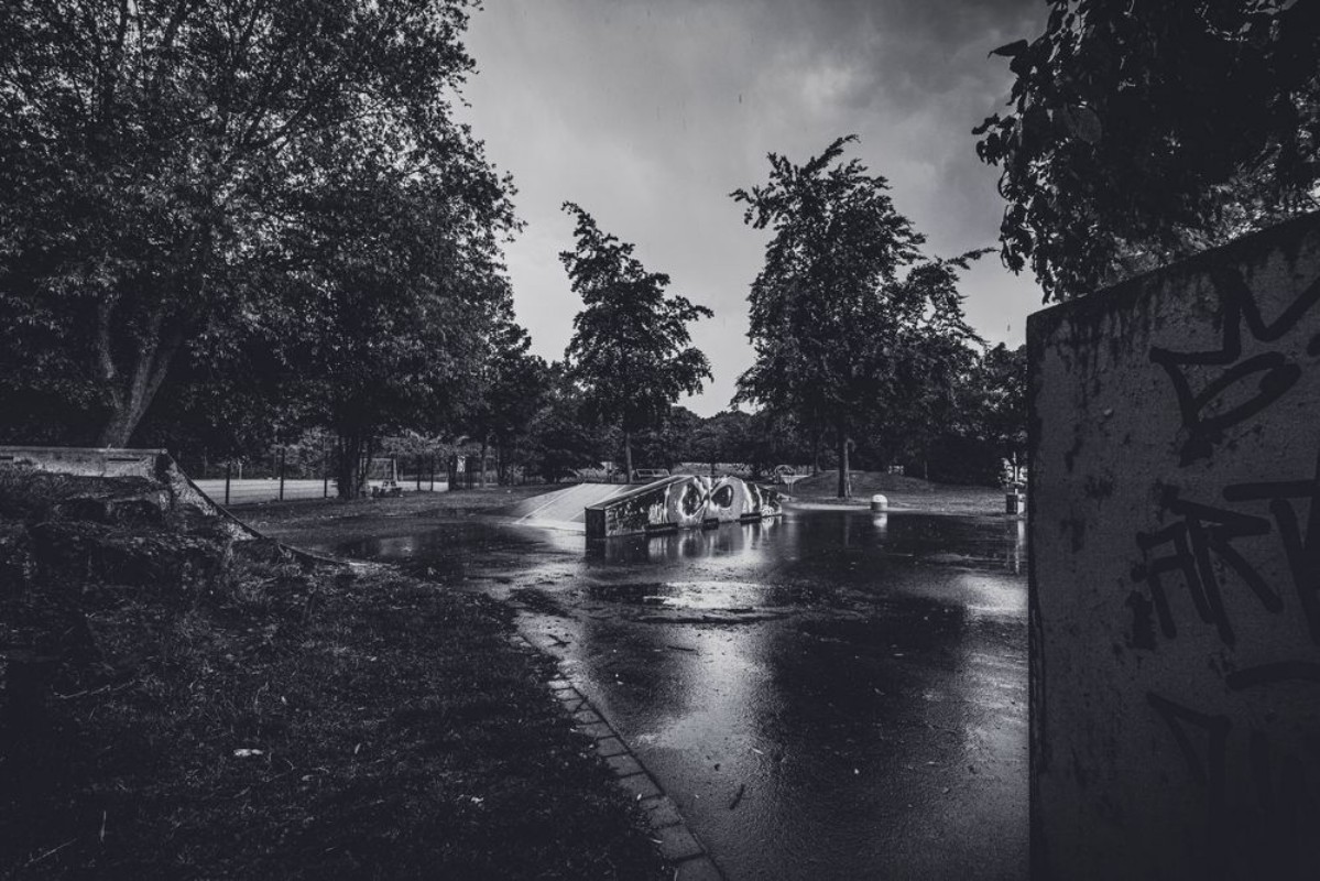 Bild på Regnig skatepark