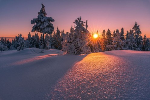 Afbeeldingen van Beautiful winter sunset