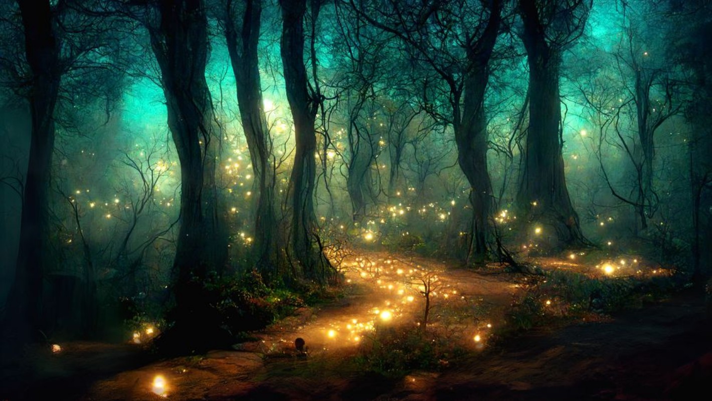 Afbeeldingen van Glowing forest