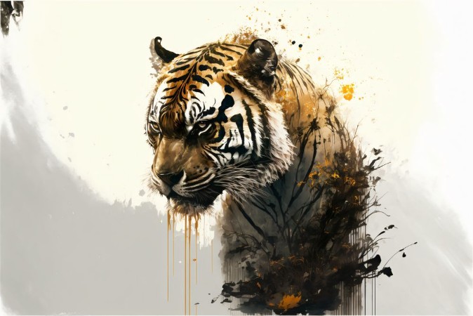 Afbeeldingen van Painting of tiger