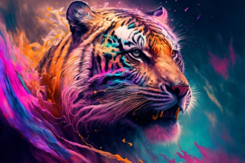 Afbeeldingen van Tiger painting